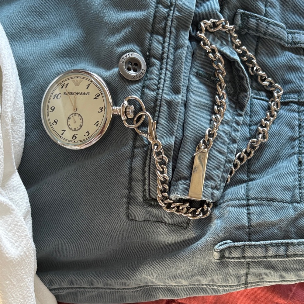 Emporio Armani Silver Pocket Watch